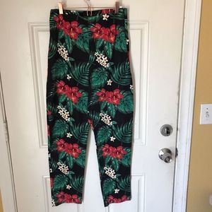 Collectif London super high waisted tropical floral print pin up style